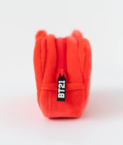 Grupo Erik Plüsch Mäppchen BT21 New Mang 1 Fach - Stift Etui Schule BTS Fanartikel - Federmäppchen Mädchen Schlampermäppchen Offizieller BT21 Merch