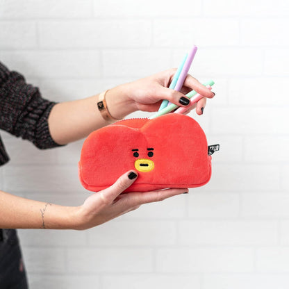 Grupo Erik Plüsch Mäppchen BT21 New Mang 1 Fach - Stift Etui Schule BTS Fanartikel - Federmäppchen Mädchen Schlampermäppchen Offizieller BT21 Merch