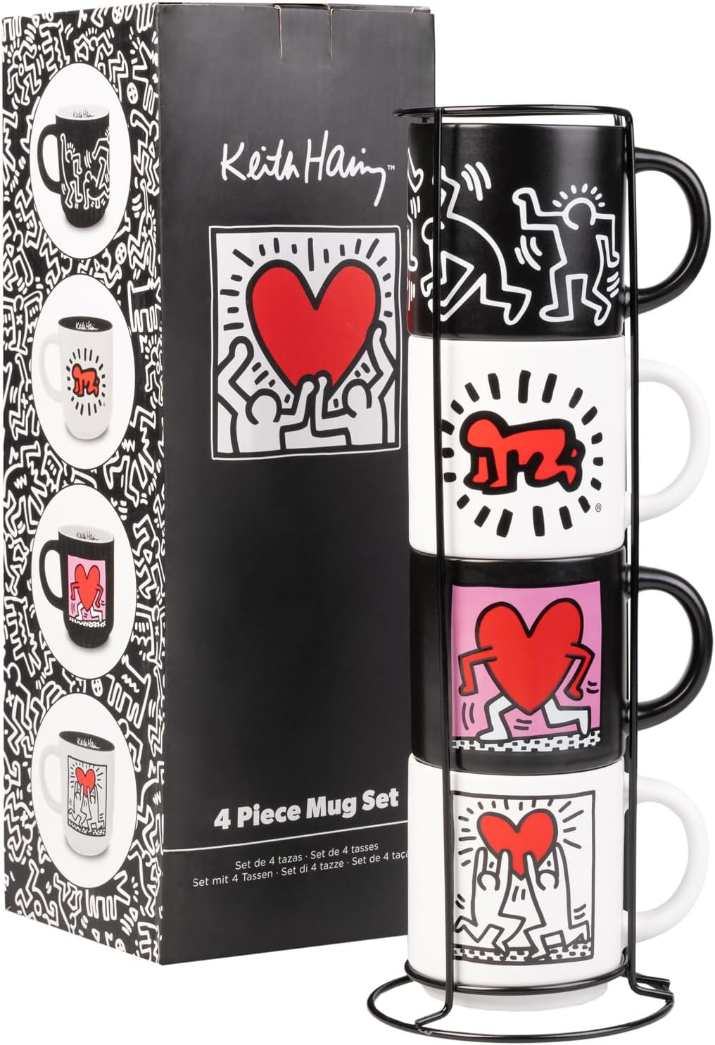 SET OF 4 KEITH HARING CUPS