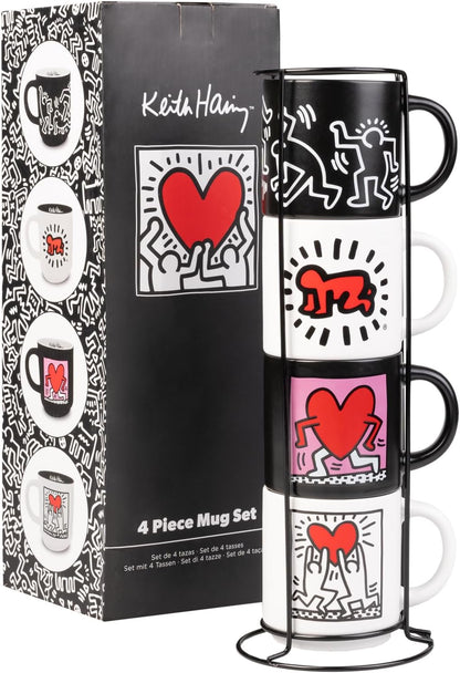 SET OF 4 KEITH HARING CUPS