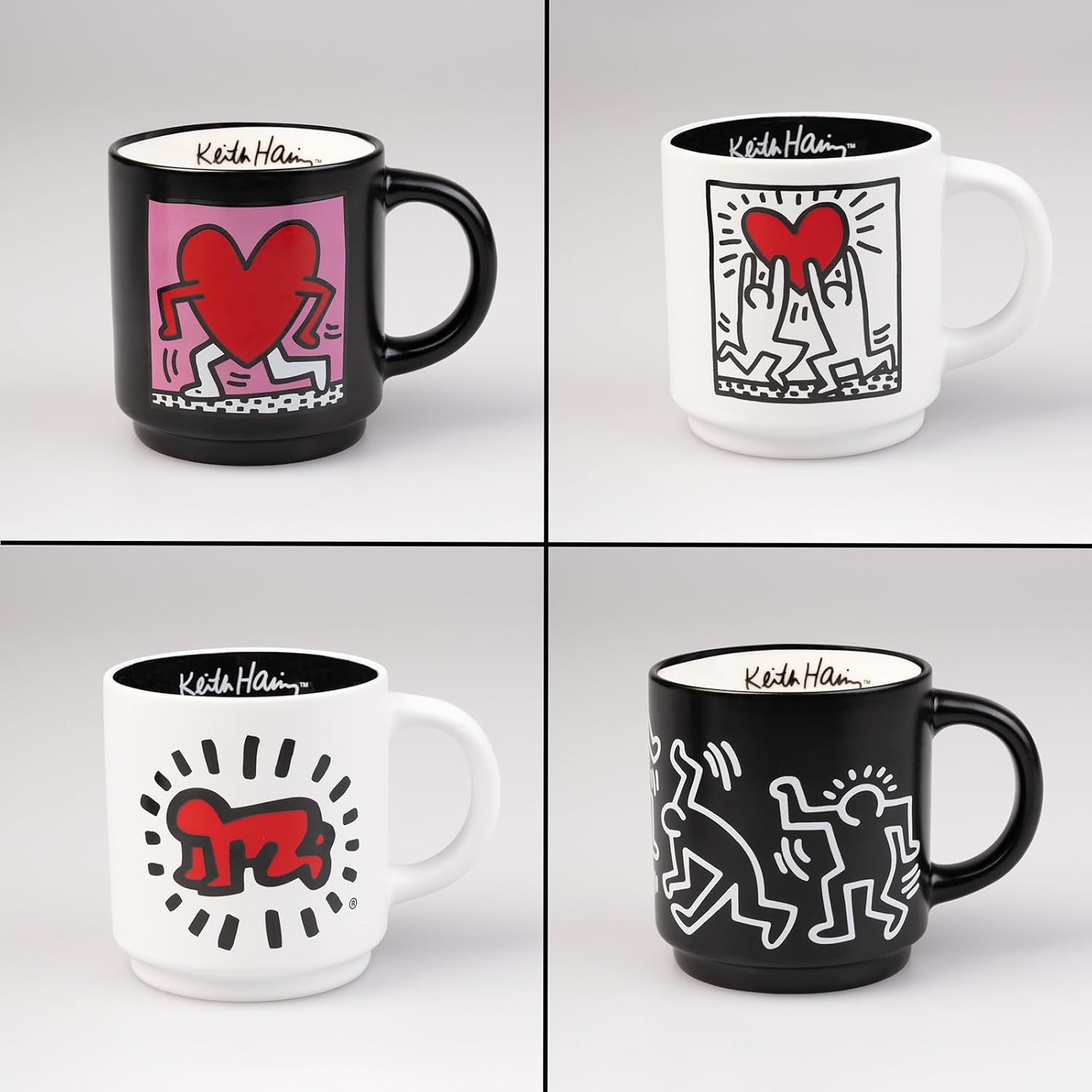 SET OF 4 KEITH HARING CUPS