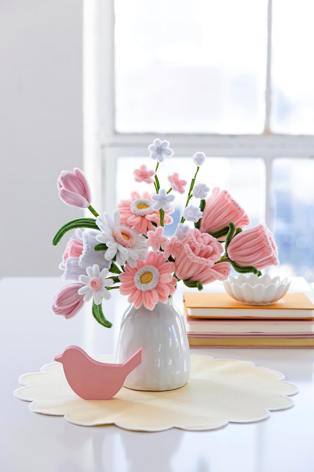 Bendable Blooms Chenille Stem Flower-Making Kit Cottage Garden: Everything You Need to Make a Beautiful Floral Bouquet: Over 150 Chenille Stems with ... Grosgrain Ribbon, and an Instruction Leaflet