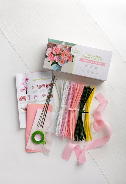 Bendable Blooms Chenille Stem Flower-Making Kit Cottage Garden: Everything You Need to Make a Beautiful Floral Bouquet: Over 150 Chenille Stems with ... Grosgrain Ribbon, and an Instruction Leaflet