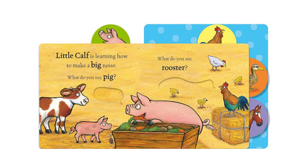 Who Says Moo?: A pull-tab book for babies about noisy farm animals