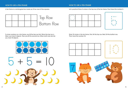 Ready to Learn: Super Skills Math Workbook With Ten-frame Popper