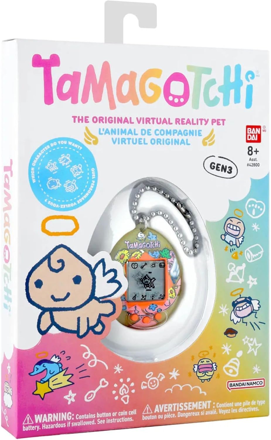 TAMAGOTCHI Bandai Original Angel Flower Bouquet Digital Pet | Nurture And Raise The Original Electronic Pet Japanese Kids Toys For Girls And Boys Make Great 90s Retro Gifts