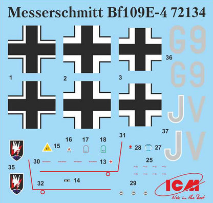 ICM 72134 - Messerschmitt BF 109E-4,WWII German Night Fighter