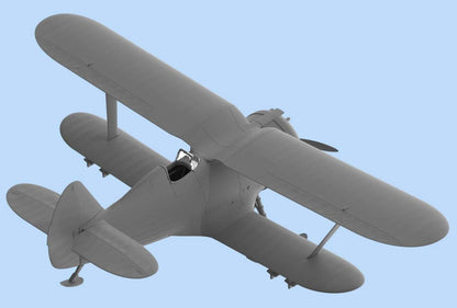 ICM 72075 - Modellino I-153, WWII Finnish Air Force Fighter Winter Version, Nero