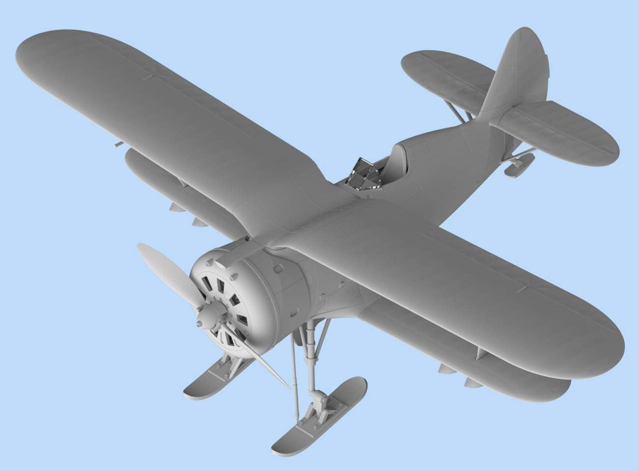 ICM 72075 - Modellino I-153, WWII Finnish Air Force Fighter Winter Version, Nero
