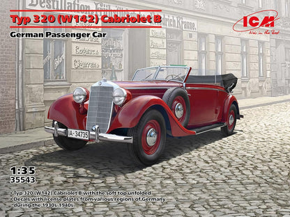 ICM - Modello Auto Typ 320 (w142) Cabriolet B German Passenger Car |icm|35543| 1:35 Modellino Char Promo