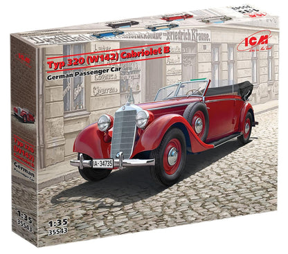 ICM - Modello Auto Typ 320 (w142) Cabriolet B German Passenger Car |icm|35543| 1:35 Modellino Char Promo