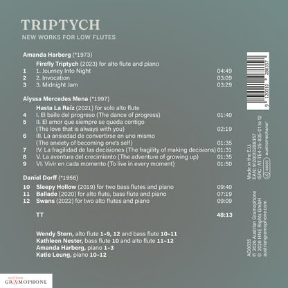 Triptych: New Works for Low Flutes: Works By Amanda Harberg/Alyssa Mercedes Mena/Daniel Dorff