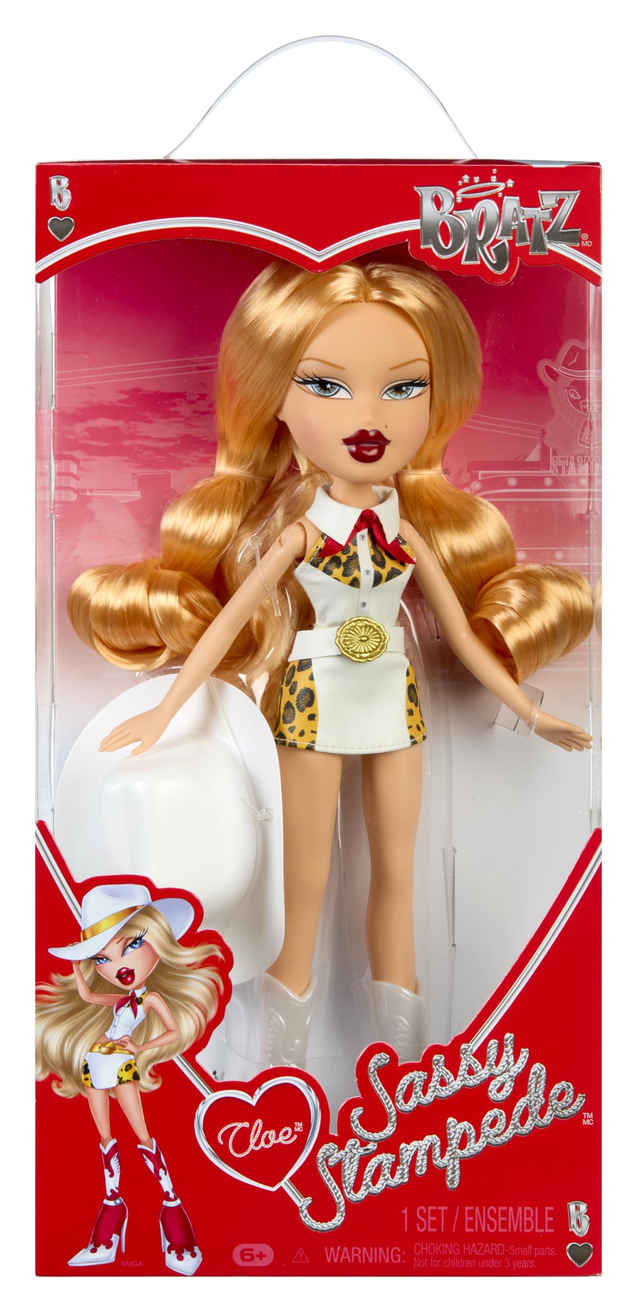 Bratz Sassy Stampede Cloe - Collectable Fashion Doll - Western Cowgirl Style Doll with Outfit and Accessories