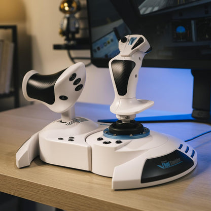 Thrustmaster T.Flight Hotas 5 Microsoft Flight Simulator Edition - Joystick per il Volo su Licenza Ufficiale Microsoft Flight Simulator - Manetta - Controller per Simulazioni per PS5, PS4, PC