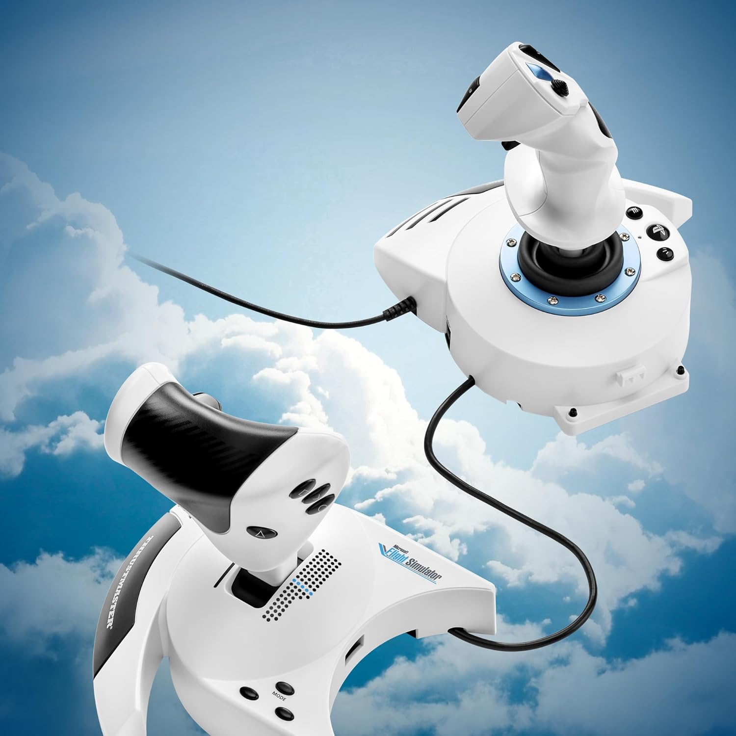 Thrustmaster T.Flight Hotas 5 Microsoft Flight Simulator Edition - Joystick per il Volo su Licenza Ufficiale Microsoft Flight Simulator - Manetta - Controller per Simulazioni per PS5, PS4, PC