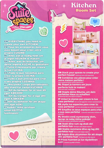 Goliath Suite Spaces - Kitchen Set | Your Room, Your Rules! Contains 20 Cooking Themed Accessories | Modular Dolls House Rooms with Customizable Furniture & Decor | For Ages 6+
