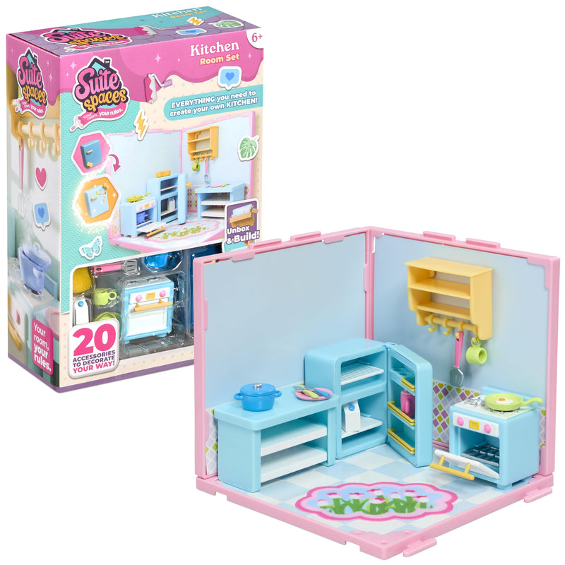 Goliath Suite Spaces - Kitchen Set | Your Room, Your Rules! Contains 20 Cooking Themed Accessories | Modular Dolls House Rooms with Customizable Furniture & Decor | For Ages 6+
