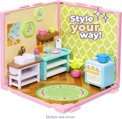 Goliath Suite Spaces - Kitchen Set | Your Room, Your Rules! Contains 20 Cooking Themed Accessories | Modular Dolls House Rooms with Customizable Furniture & Decor | For Ages 6+