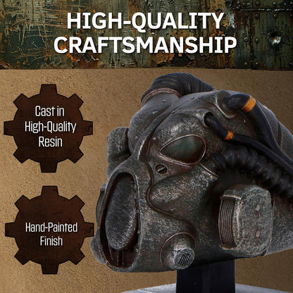 Nemesis Now Fallout X-01 Power Armour Helm Figurine - Officieel gelicenseerde handgeschilderde hars Gaming Collectible Replica, 11,5 cm