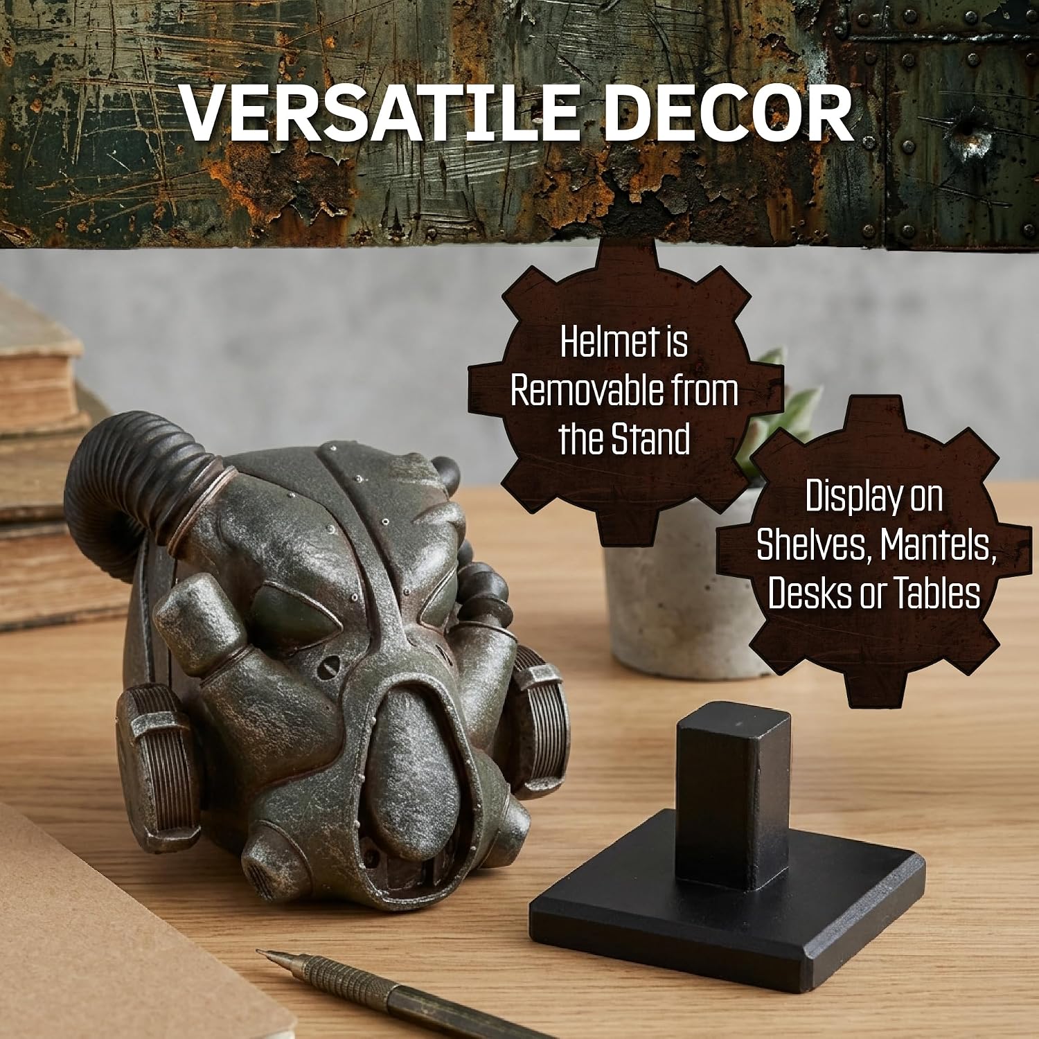 Nemesis Now Fallout X-01 Power Armour Helm Figurine - Officieel gelicenseerde handgeschilderde hars Gaming Collectible Replica, 11,5 cm