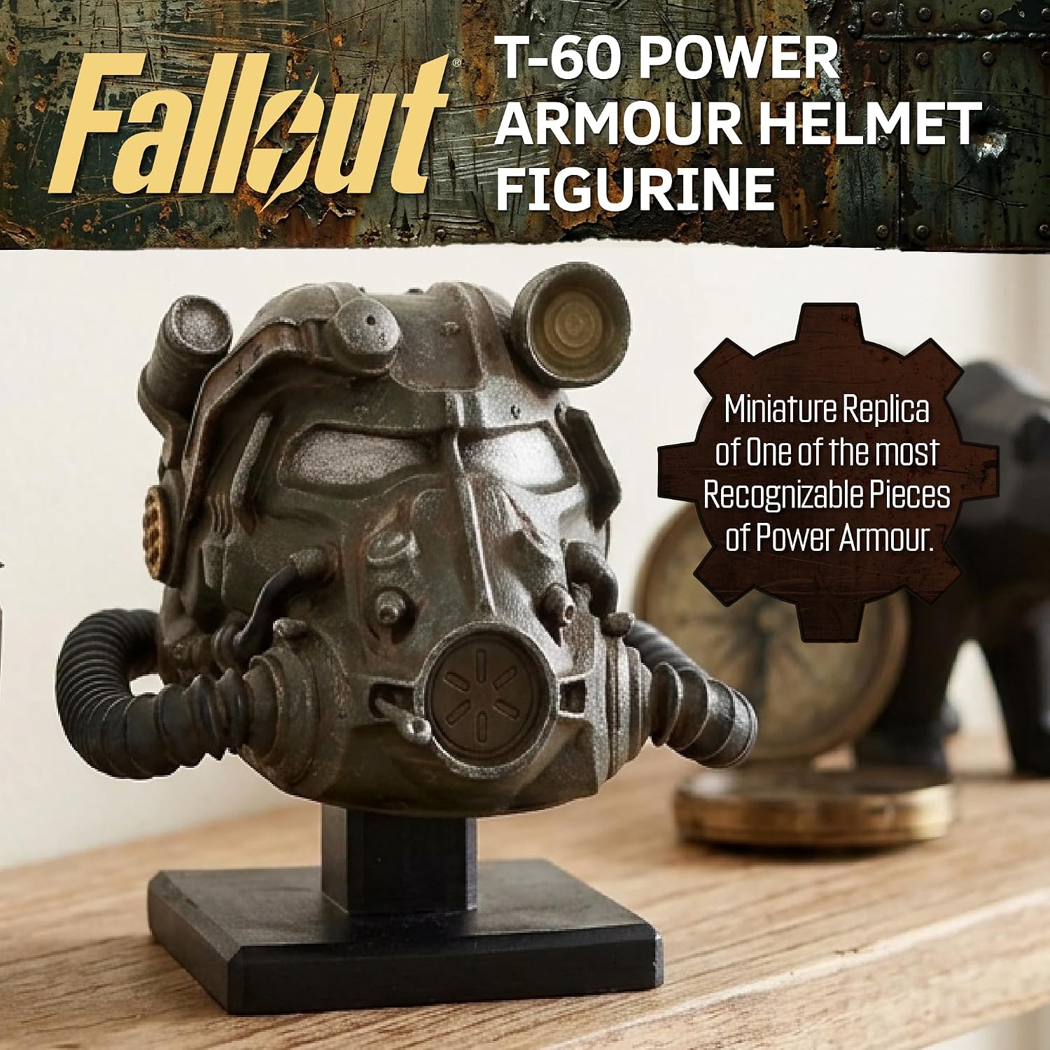 Nemesis Now Fallout T-60 Power Armour Helm Figurine - Officieel gelicenseerde handgeschilderde hars Gaming Collectible Replica, 11,1 cm
