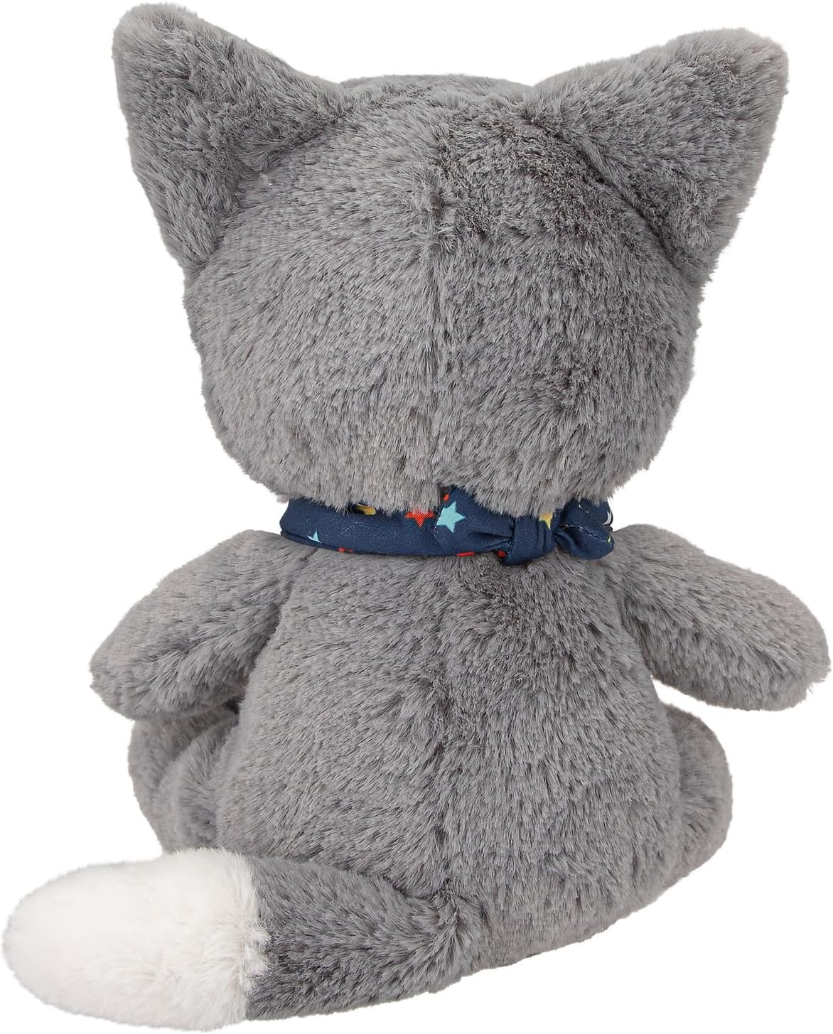 Depesche 12455 Snukis - Knuffel wolf Paul met zachte vacht in grijs en wit, ca. 18 cm hoog knuffel met sjaal