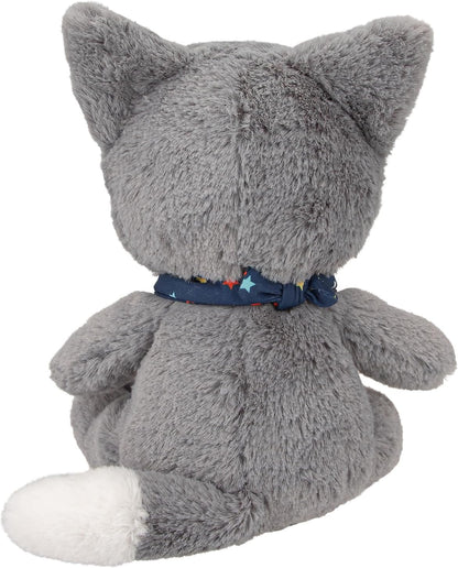 Depesche 12455 Snukis - Knuffel wolf Paul met zachte vacht in grijs en wit, ca. 18 cm hoog knuffel met sjaal