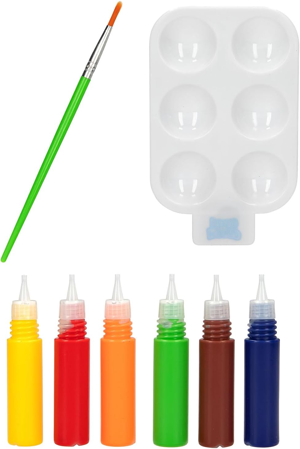 Depesche 12672 Dino World DIY Kleur je Dino - 4 dinosaurusfiguren om zelf te maken, set incl. acrylverf, penselen, palet en instructies