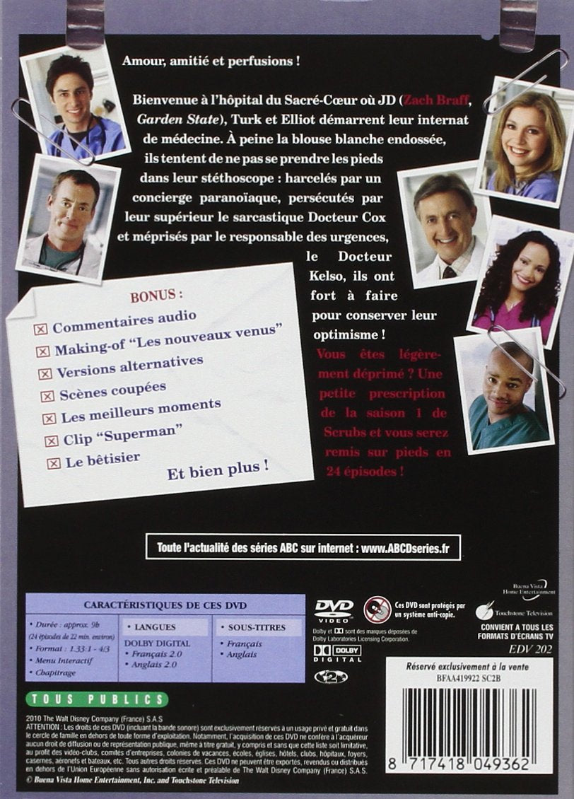 Scrubs : L'intégrale saison 1 - Coffret 4 DVD