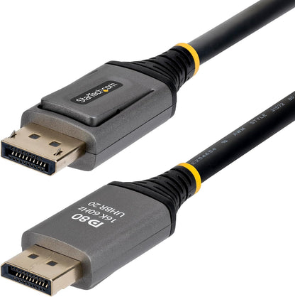 StarTech 1m DisplayPort 2.1 Cable, VESA Certified DP80 DisplayPort Cable, Uncompressed 10K/8K 60Hz, 16K 60Hz/8K 240Hz w/DSC 1.2a, DP 2.1 Monitor Cord