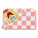 Loungefly Nickelodeon Spongebob Squarepants - Portafoglio con Cerniera a Scacchi in Ecopelle, 4 Scomparti per Carte di Credito, Ideale per Bambini e Adulti