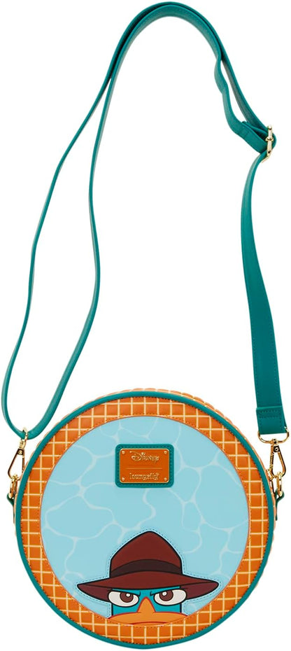 Loungefly Disney: Phineas e Ferb - Perry l'ornitorinco - Tracolla regolabile - Borsa a tracolla - Ideale per bambini e adulti - Borse da collezione