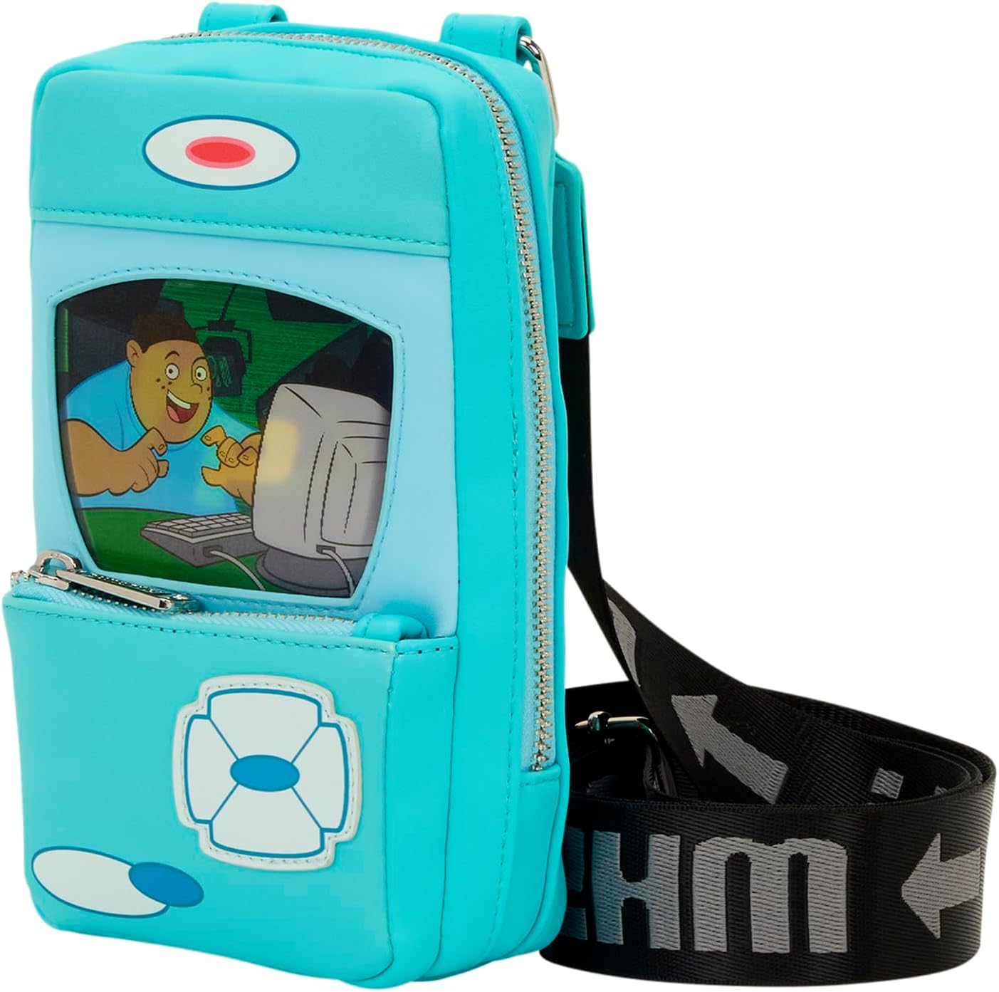 Loungefly Disney: Kim Possible - Wade Load - Borsa a tracolla Kimmunicator Sling - Ideale per bambini e adulti - Borse da collezione