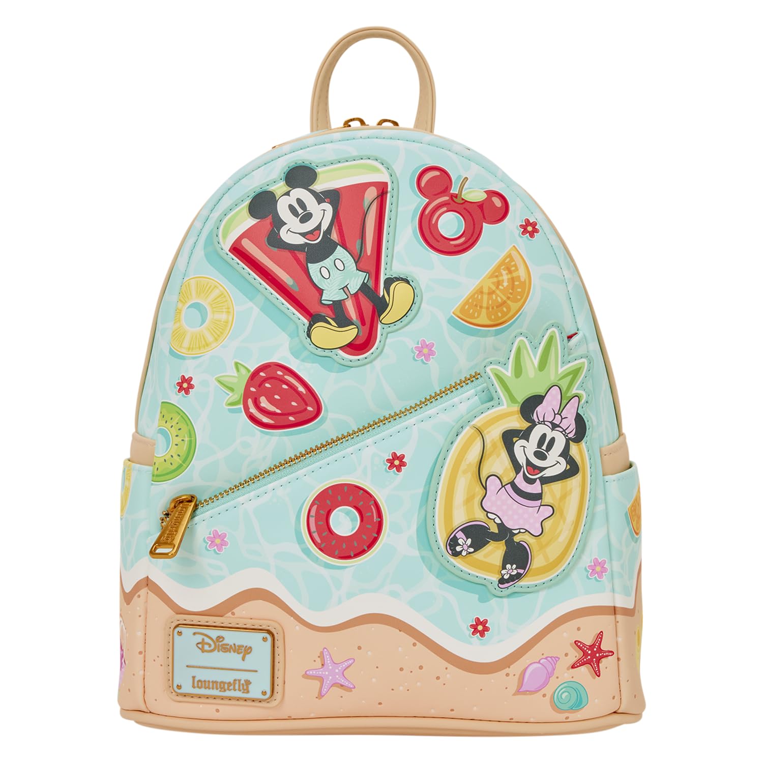 Loungefly Disney: Mickey e Minnie - Spallacci Regolabili - Beach Fun Mini Zaino - Grande per Bambini e Adulti - Borse da Collezione