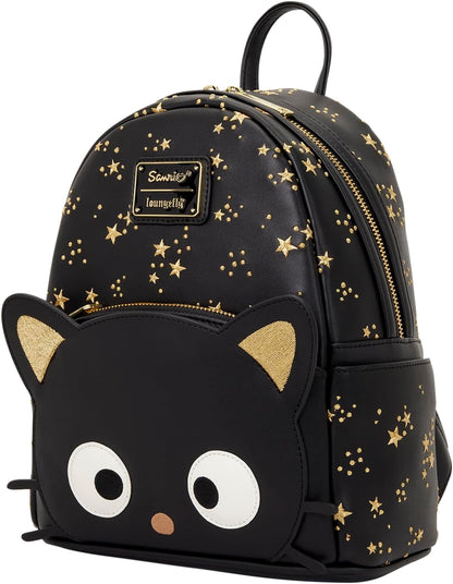 Loungefly Sanrio Chococat - Mini Zaino con Stelle Ricamate Dorate - Ecopelle - Grande per Bambini e Adulti - Borse da Collezione