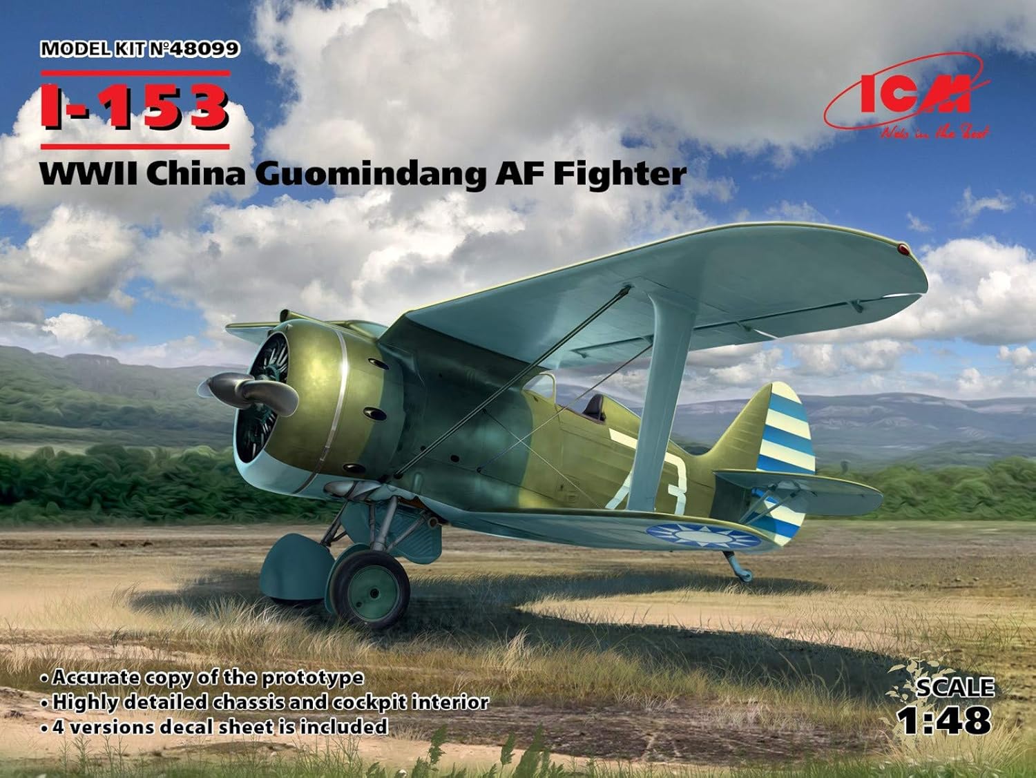 ICM ICM48099 1:48-I-153, Guomindang AF Fighter, Multicolore