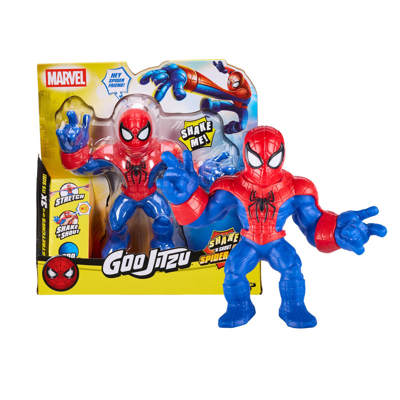 Goo Jit Zu Shake ‘N Shout Spider‑Man – the supersized, stretchy hero packed with action and attitude.