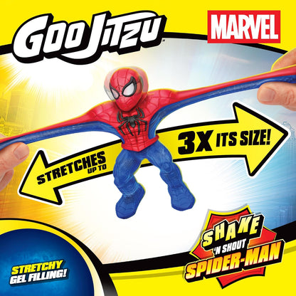 Goo Jit Zu Shake ‘N Shout Spider‑Man – the supersized, stretchy hero packed with action and attitude.