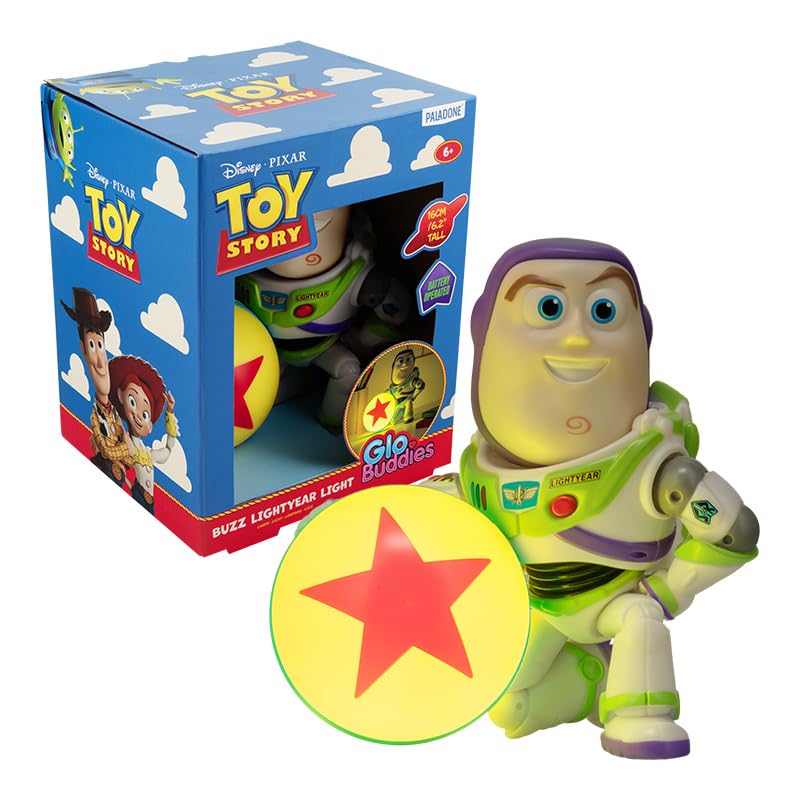 Paladone Buzz Lightyear GloBuddies Light – 16cm Toy Story Character Lamp – Press‑to‑Activate Soft Glow Kids Night Light, Paladone Buzz Lightyear GloBuddies Light – 16cm Toy Story Character Lamp – Press‑to‑Activate Soft Glow Kids Night Light