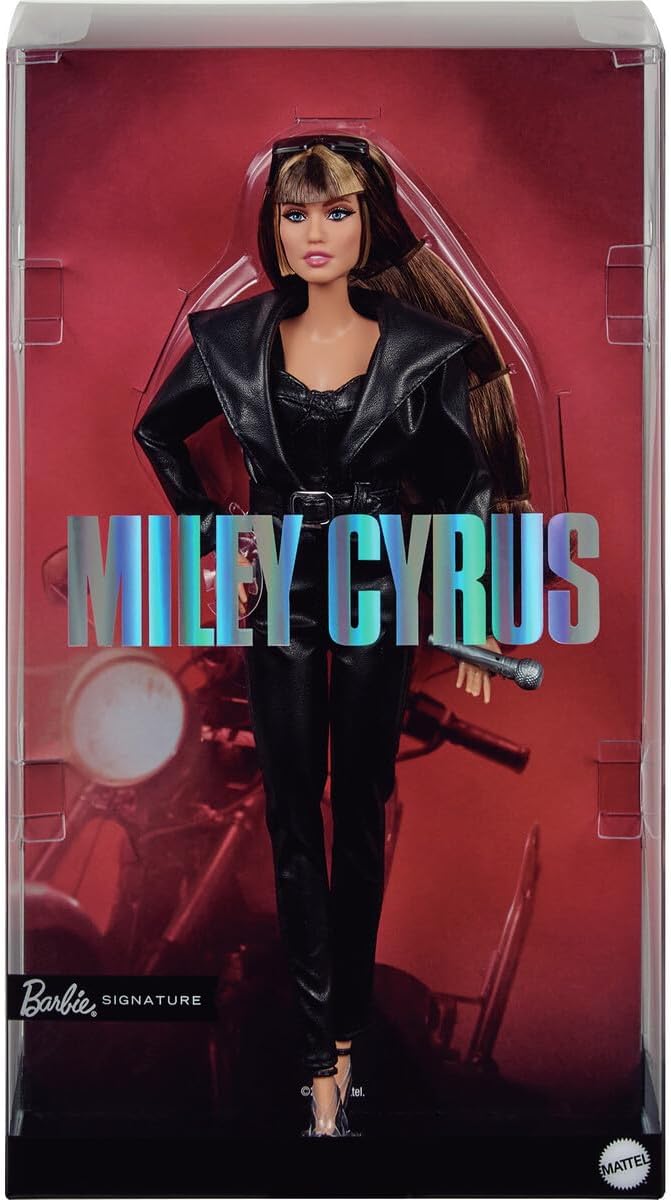 Barbie Signature Miley Cyrus Collectible Fashion Doll with Microphone Accessory, Collector Edition Gift for Fans