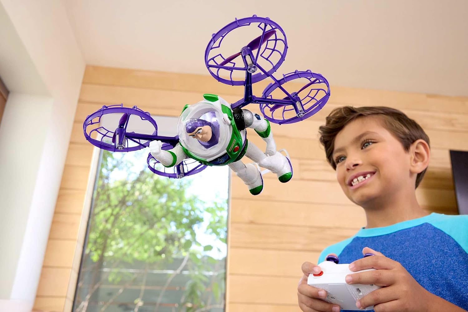 Mattel Disney and Pixar Toy Story 5 Flying RC, Hi-Tech Edition Buzz Lightyear Remote Controlled Electronic Split Wing Space Ranger, JKV53
