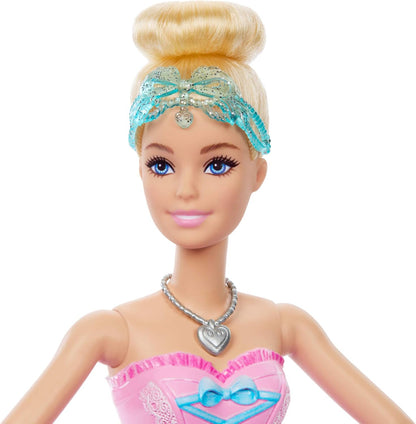 Barbie in the Nutcracker Dolls with Surprise Tutu Transformation Feature, Ombre Tutu, Heart Locket Necklace Accessory & Gift Box, JLW53