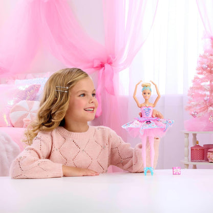 Barbie in the Nutcracker Dolls with Surprise Tutu Transformation Feature, Ombre Tutu, Heart Locket Necklace Accessory & Gift Box, JLW53