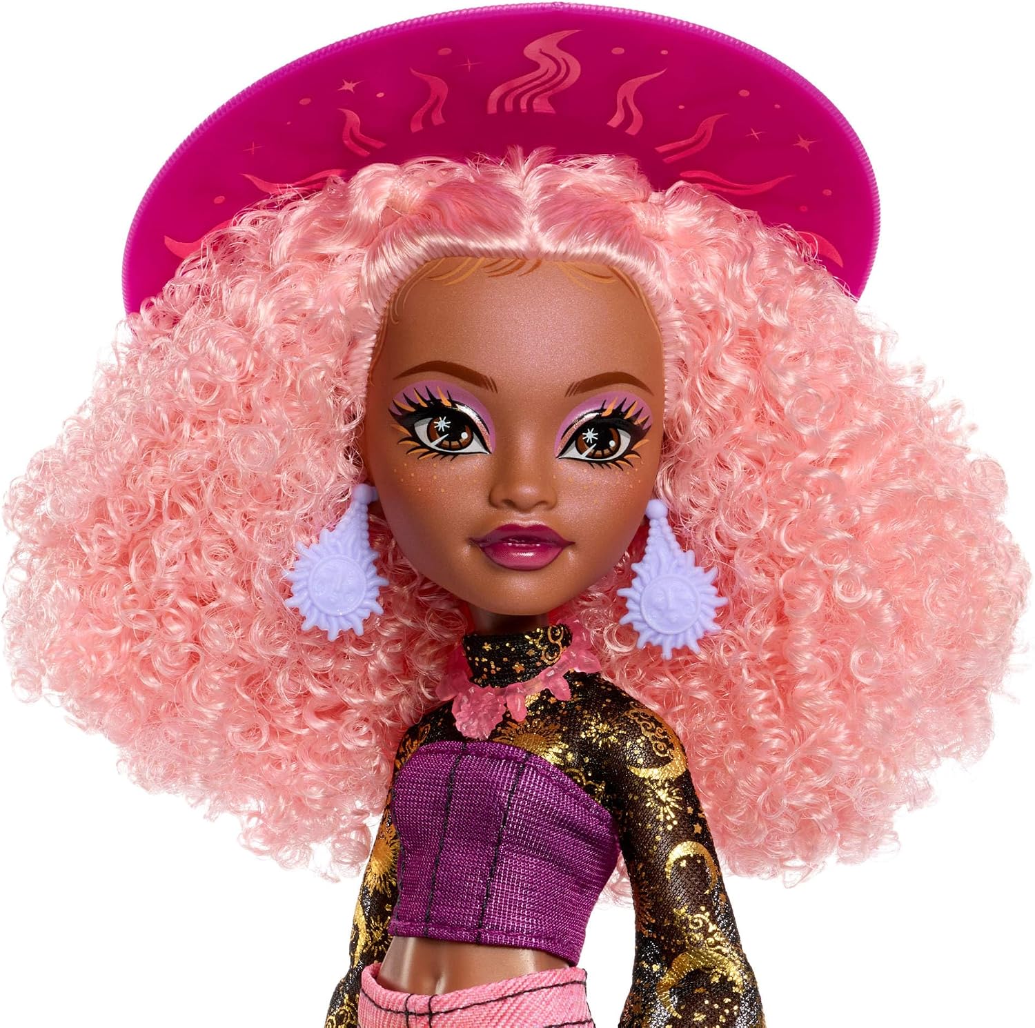 Monster High Doll, Moonspell Magic Rae Lumina The Sun Witch with Cauldron Surprise & Accessories like Candle & Spellbook, JMB91