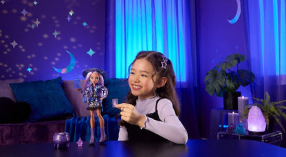 Monster High Doll, Moonspell Magic Layla Stone The Crystal Witch with Cauldron Surprise & Accessories like Potion Bottle & Spellbook, JMB90