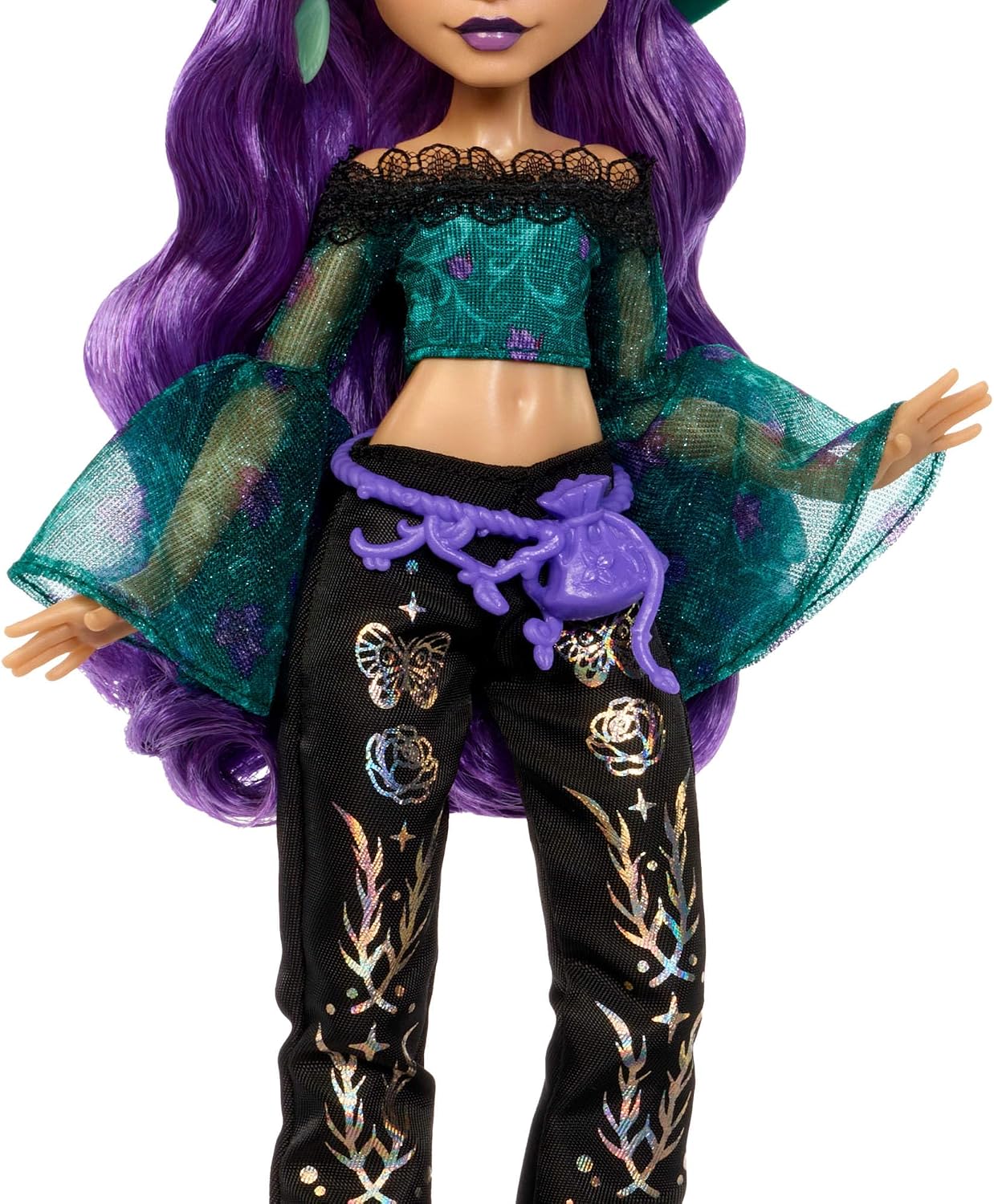 Monster High Doll, Moonspell Magic Willow Thorne The Nature Witch with Hearing Aid, Cauldron Surprise & Accessories like Herb Jar, JMB92