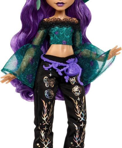Monster High Doll, Moonspell Magic Willow Thorne The Nature Witch with Hearing Aid, Cauldron Surprise & Accessories like Herb Jar, JMB92