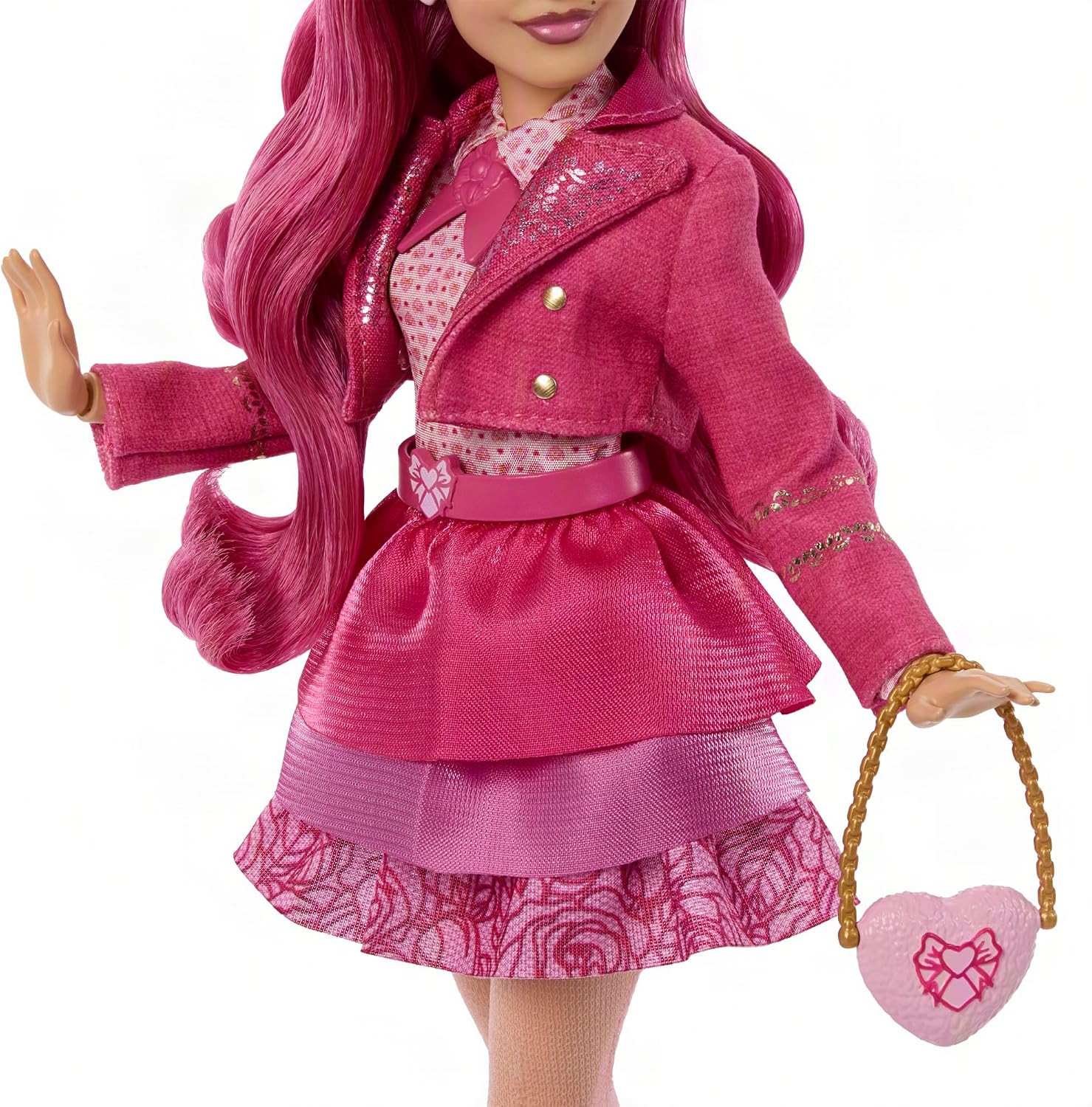 Mattel Disney Descendants: Wicked Wonderland Fashion Doll & Accessory, Pink Sister of Red & Daughter of Queen of Hearts with Movie-Inspired Clothing, JMP47
