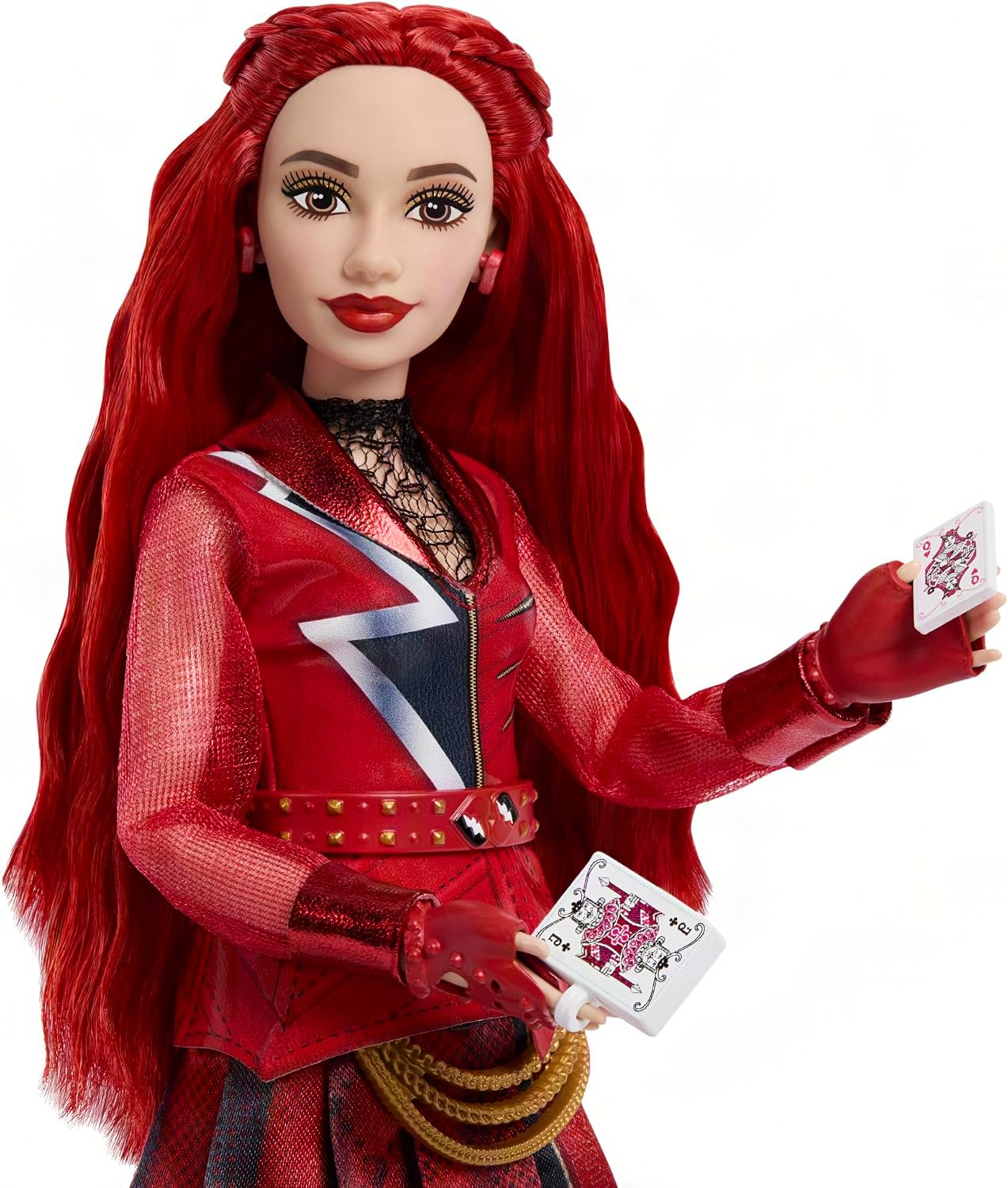 Mattel Disney Descendants: Wicked Wonderland, Red, Daughter of Queen of Hearts Fashion Doll, with Removable Outfit & Accessory, Inspired by the Movie, JMP45