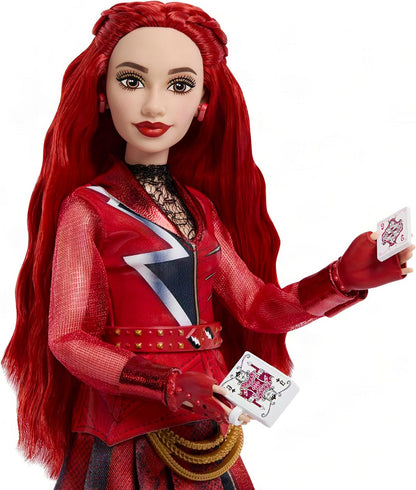 Mattel Disney Descendants: Wicked Wonderland, Red, Daughter of Queen of Hearts Fashion Doll, with Removable Outfit & Accessory, Inspired by the Movie, JMP45